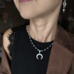 Комплект украшений "Лунное сияние" (колье, серьги, кольцо) из натурального жемчуга — изображение 7