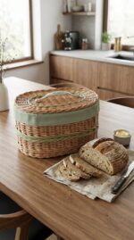 Плетёная хлебница с крышкой: кусочек уюта для вашей кухни!
