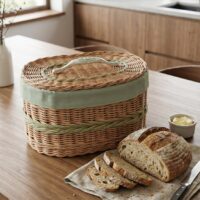 Плетёная хлебница с крышкой: кусочек уюта для вашей кухни! 🌟