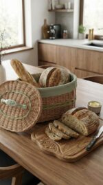 Плетёная хлебница с крышкой: кусочек уюта для вашей кухни! — изображение 2