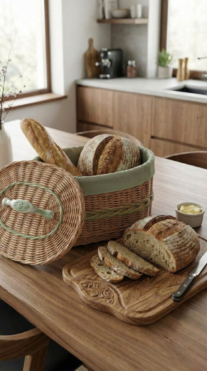 Плетёная хлебница с крышкой: кусочек уюта для вашей кухни! — изображение 2
