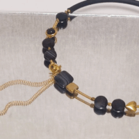 Чокер с агатом и гематитом