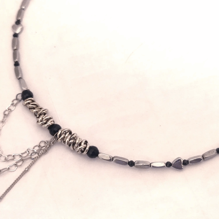 Чокер с агатом и гематитом — изображение 3