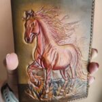 Обложка для паспорта из натуральной кожи с тиснением «Конь-огонь» — изображение 7