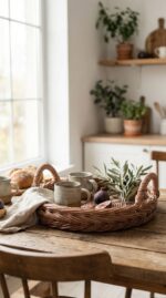 Плетеный круглый поднос — изображение 6