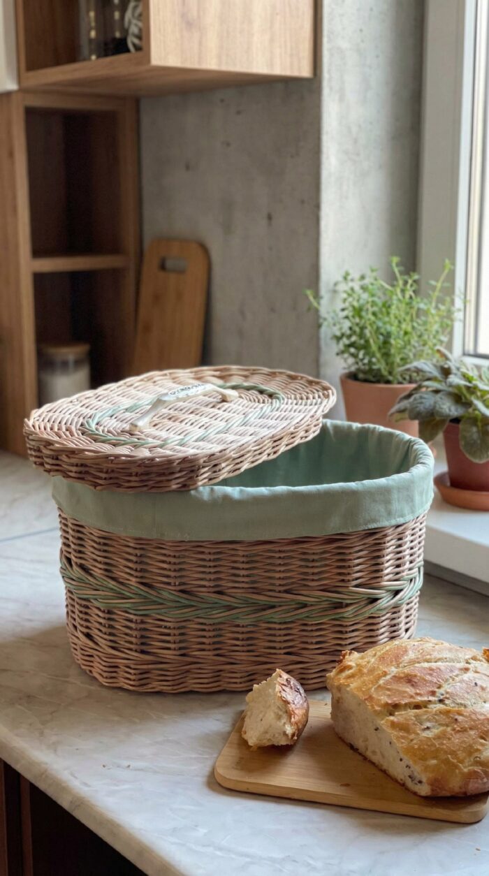 Плетёная хлебница с крышкой: кусочек уюта для вашей кухни! — изображение 5