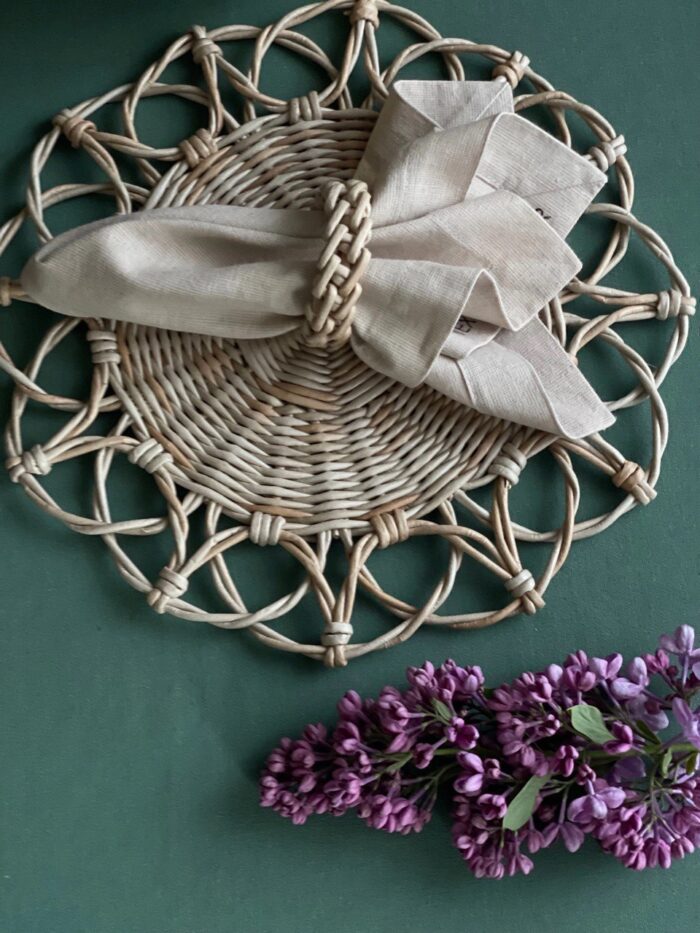 Ажурный плетеный плейсмат для сервировки — изображение 2