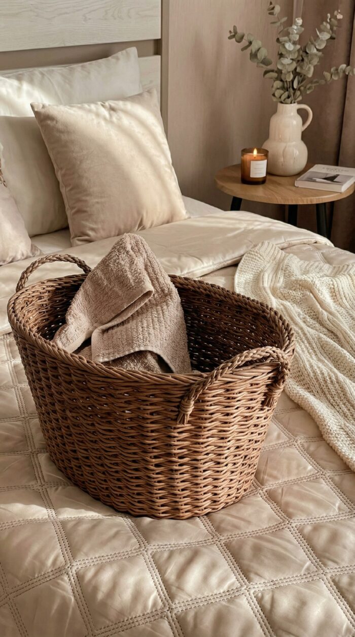 Плетеный таз корзина для белья — изображение 4