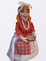 Грелка на чайник "Хозяюшка" Интерьерная кукла, декоративный кухонный элемент.