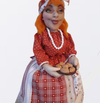 Грелка на чайник "Хозяюшка" Интерьерная кукла, декоративный кухонный элемент.