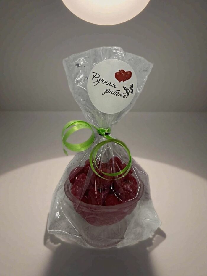 Набор мыла ручной работы из 3 шт. - Вазочка с малинкой — изображение 4