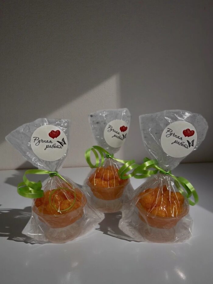 Набор мыла ручной работы из 3 шт. - Вазочка с морошкой — изображение 3