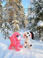 Собачка вязаная детская игрушка