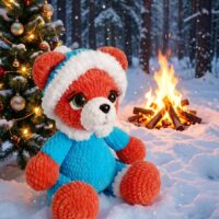 Медвежонок вязаный