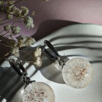 Серьги с одуванчиком.