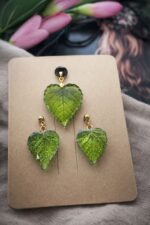 Комплект "Молодая Липа" серьги + кулон