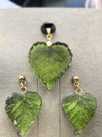 Комплект "Молодая Липа" серьги + кулон — изображение 2