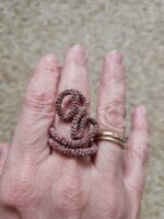 Брошь-кулон-кольцо-браслет "Трансформация (Лабиринт)", вязаная крючком — изображение 4