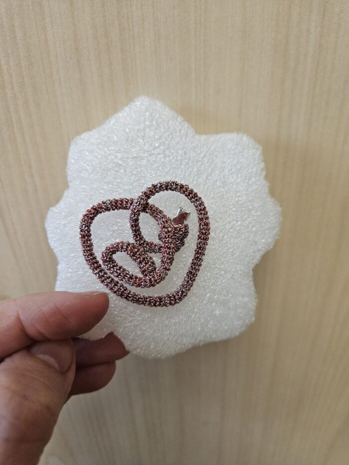 Брошь-кулон-кольцо-браслет "Трансформация (Лабиринт)", вязаная крючком — изображение 7