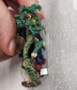 Брошь-трансформер "Качели", вязаная крючком — изображение 4