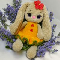 Плюшевая игрушка ручной работы " Зайка"