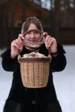 Плетеная сумка корзина