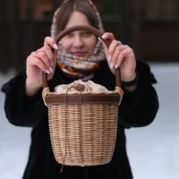 Плетеная сумка корзина