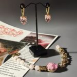 Комплект украшений (колье, браслет и серьги) из кварца, хрусталя и среза агата. — изображение 5