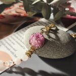 Комплект украшений (колье, браслет и серьги) из кварца, хрусталя и среза агата. — изображение 7