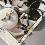 Комплект украшений (колье и серьги) "Грация" из вулканической лавы, гематина и агата. — изображение 8