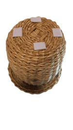 Плетеная корзиночка-ваза с воротничком — изображение 5