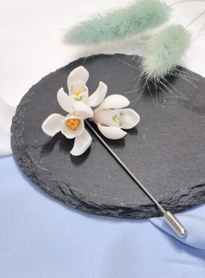 Брошь с подснежниками — изображение 5