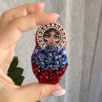 Брошь " Русская матрешка"
