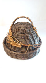 Плетеная хлебница с колосьями