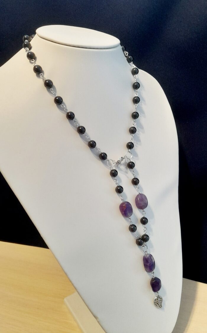 Колье- трансформер с гранатом-альмандином и аметистом — изображение 5