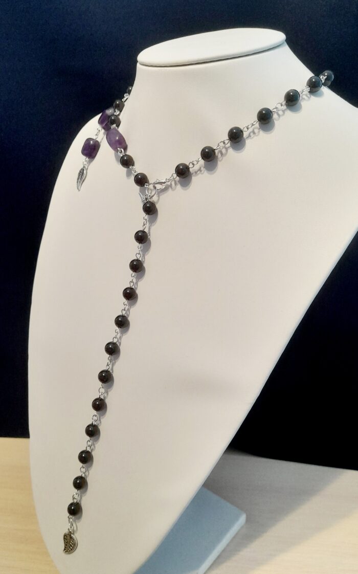 Колье- трансформер с гранатом-альмандином и аметистом — изображение 7