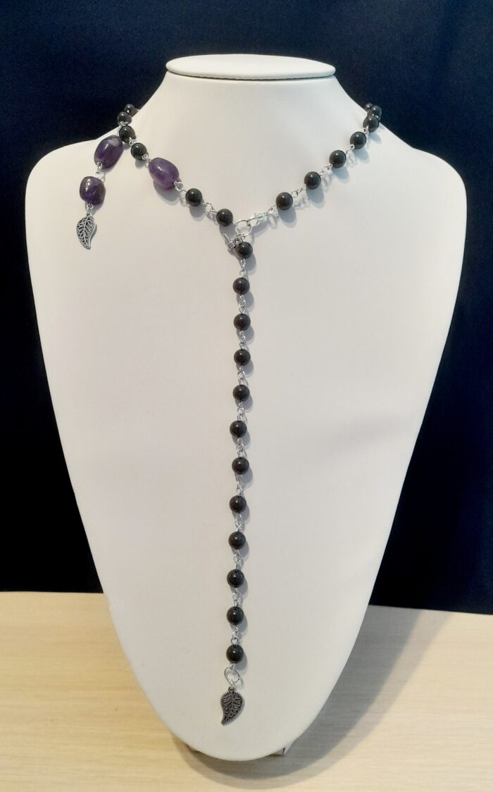 Колье- трансформер с гранатом-альмандином и аметистом — изображение 8