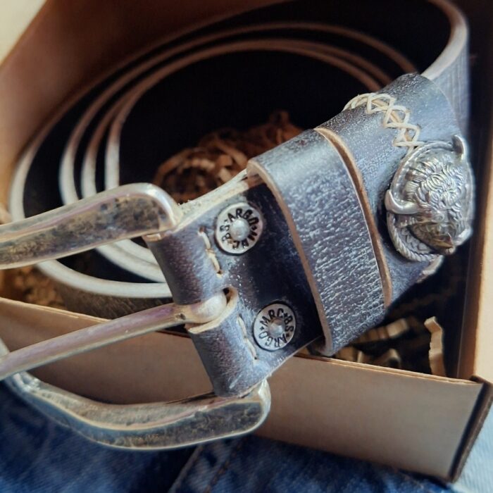 Авторский ремень "Серебряный бизон". — изображение 3