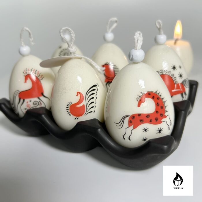 Пасхальная свеча "Мезенская роспись", 1шт — изображение 3