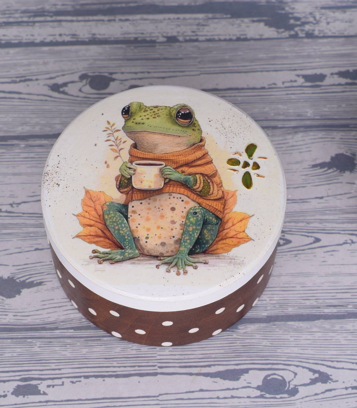 DSC_1041 Шкатулка "Лягушка с кружкой" — изображение 1