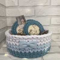 Корзиночка + подставка для чашки