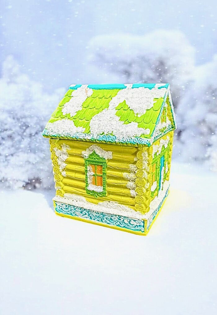 Декоративная ароматическая свеча ручной работы - домик — изображение 7