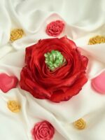 Декоративная свеча-цветок «Роза» ручной работы — изображение 8