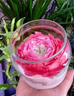 Декоративная свеча цветок в банке ручной работы