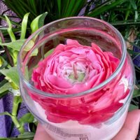 Декоративная свеча цветок в банке ручной работы