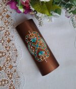 Футляр для очков с точечной росписью, очечник ручной работы на магните — изображение 2