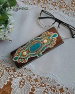 Футляр для очков с точечной росписью, очечник ручной работы на магните