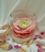 Декоративная свеча цветок в банке ручной работы — изображение 5