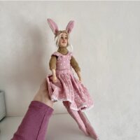 Авторская интерьерная кукла Зайка тедди-долл.