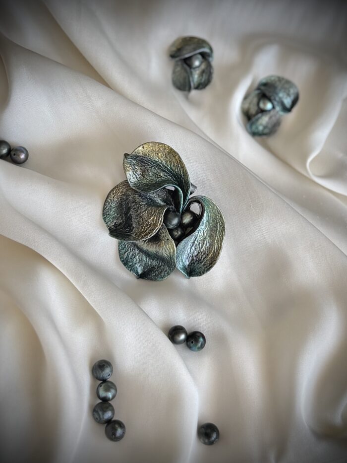 Брошь-кулон и серьги «Магический цветок» — изображение 4